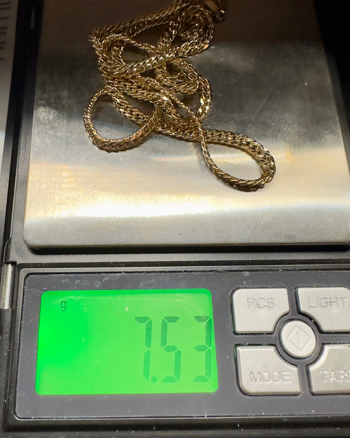 14K Real Gold Compact Cuban (Tight Miami) Link Necklace — 22” Length, 4 mm Width (7.53 g)