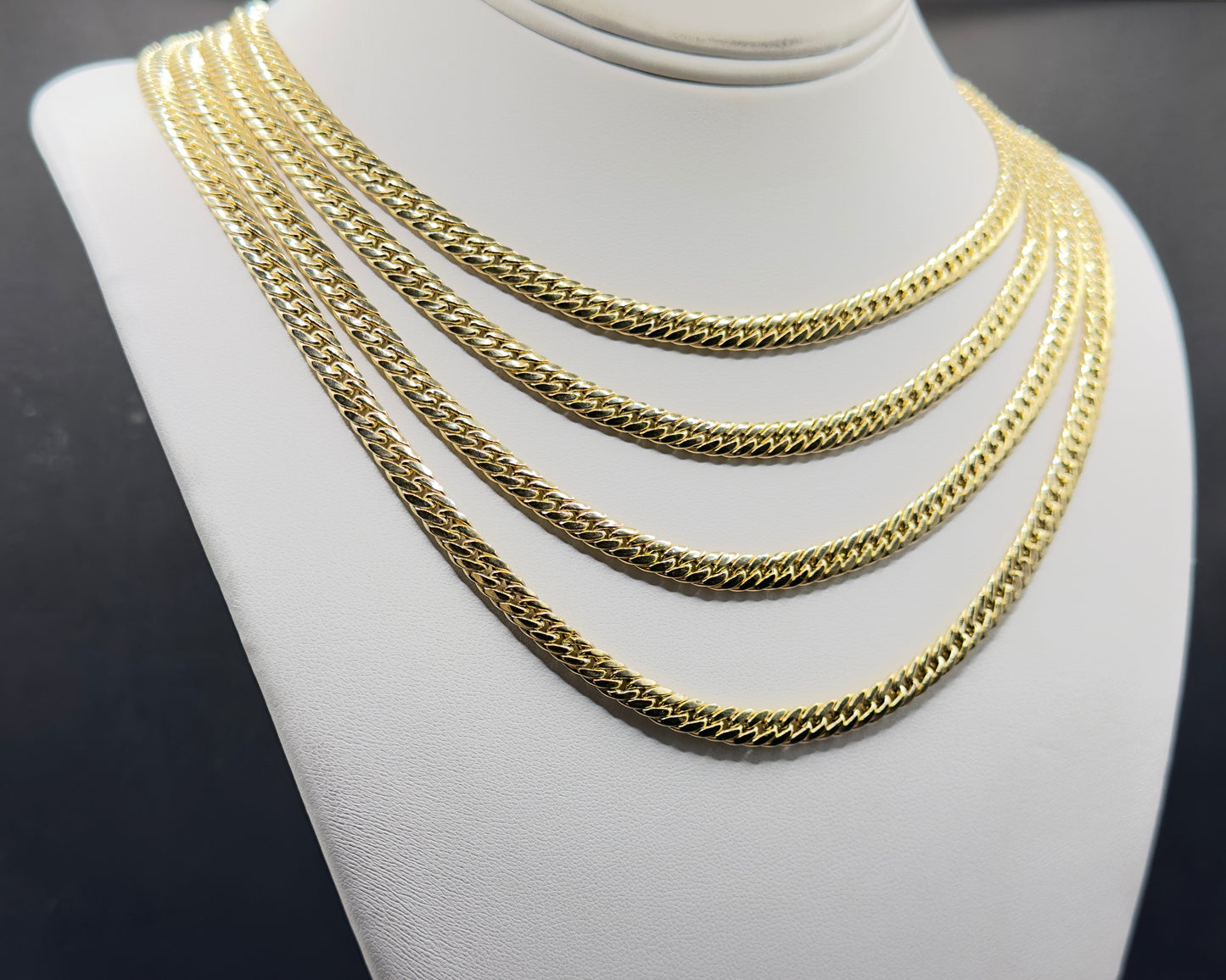 14K Real Gold Compact Cuban (Tight Miami) Link Necklace — 22” Length, 5.5 mm Width (13.45 g)