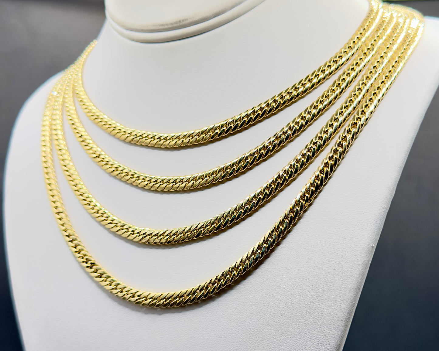 14K Real Gold Compact Cuban (Tight Miami) Link Necklace — 22” Length, 5.5 mm Width (13.45 g)