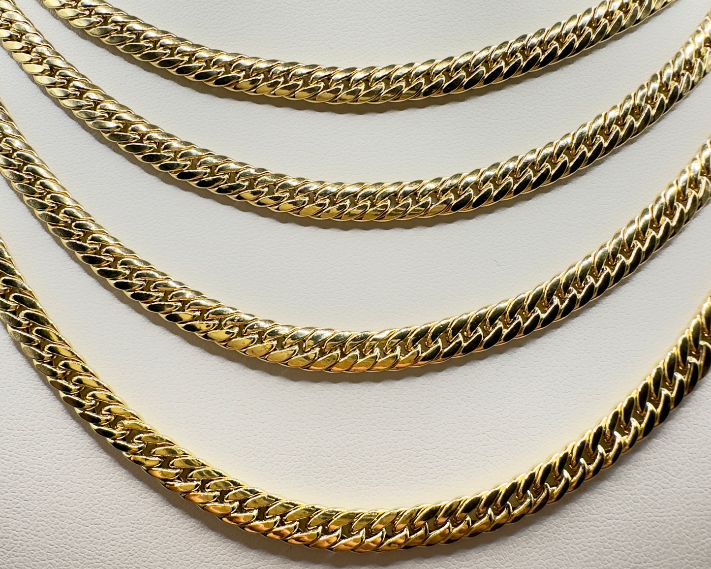 14K Real Gold Compact Cuban (Tight Miami) Link Necklace — 22” Length, 5.5 mm Width (13.45 g)