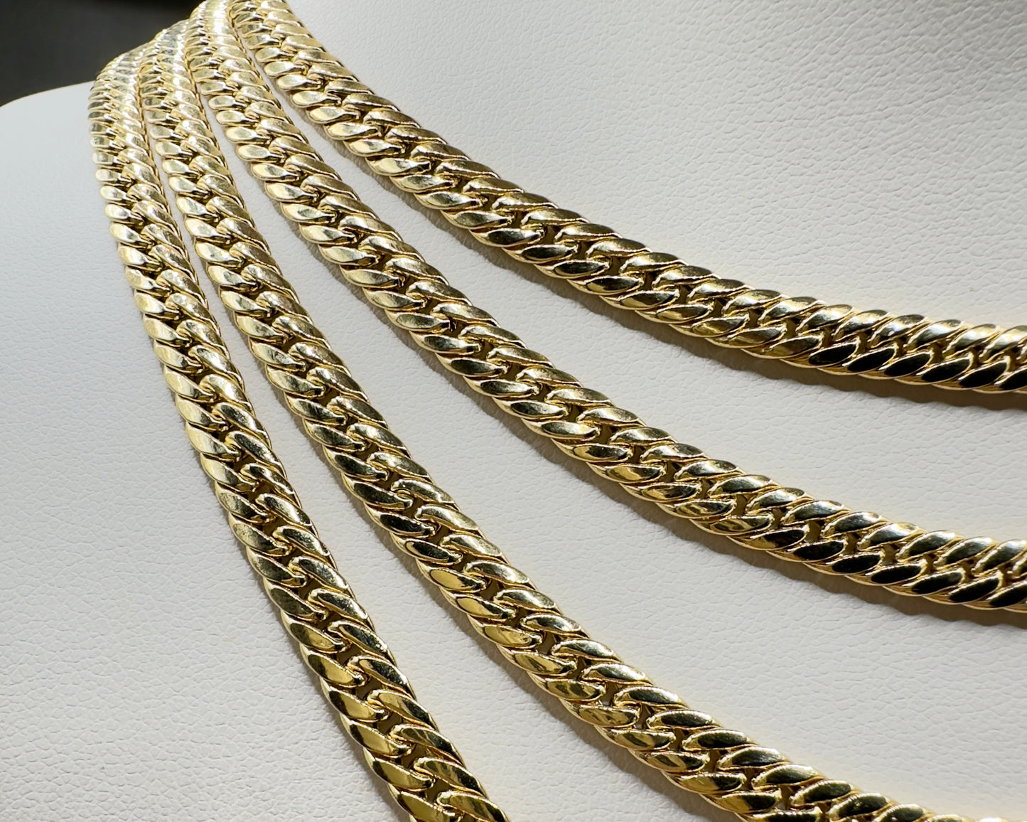 14K Real Gold Compact Cuban (Tight Miami) Link Necklace — 22” Length, 5.5 mm Width (13.45 g)