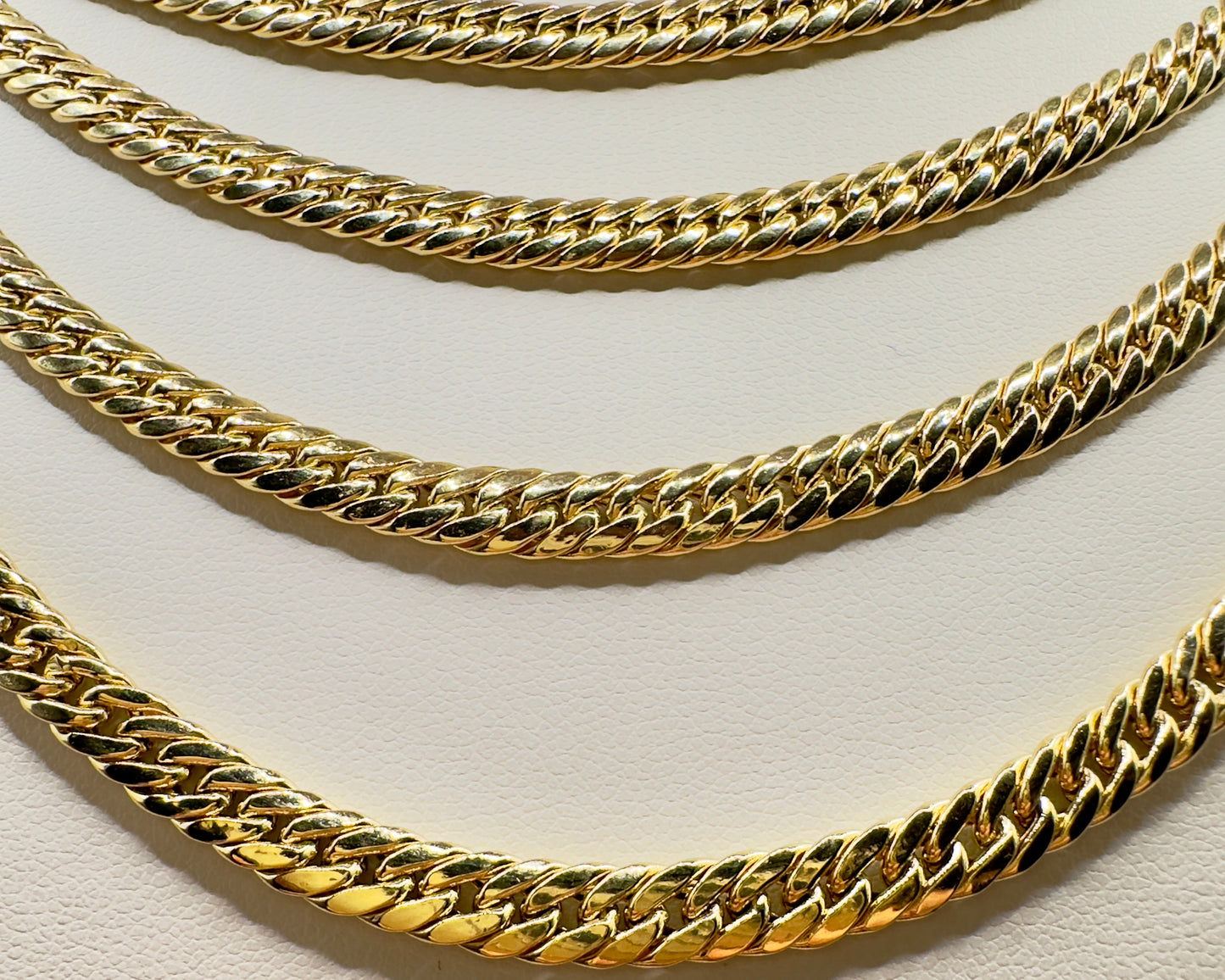 14K Real Gold Compact Cuban (Tight Miami) Link Necklace — 22” Length, 5.5 mm Width (13.45 g)