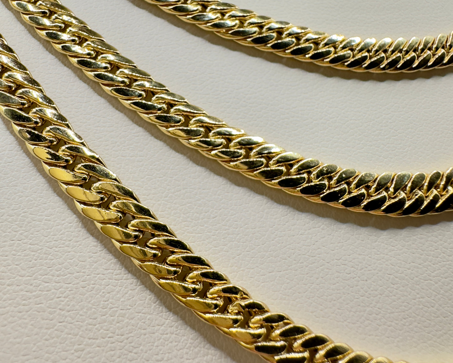 14K Real Gold Compact Cuban (Tight Miami) Link Necklace — 22” Length, 5.5 mm Width (13.45 g)