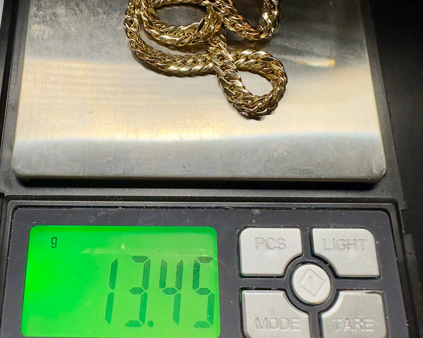 14K Real Gold Compact Cuban (Tight Miami) Link Necklace — 22” Length, 5.5 mm Width (13.45 g)