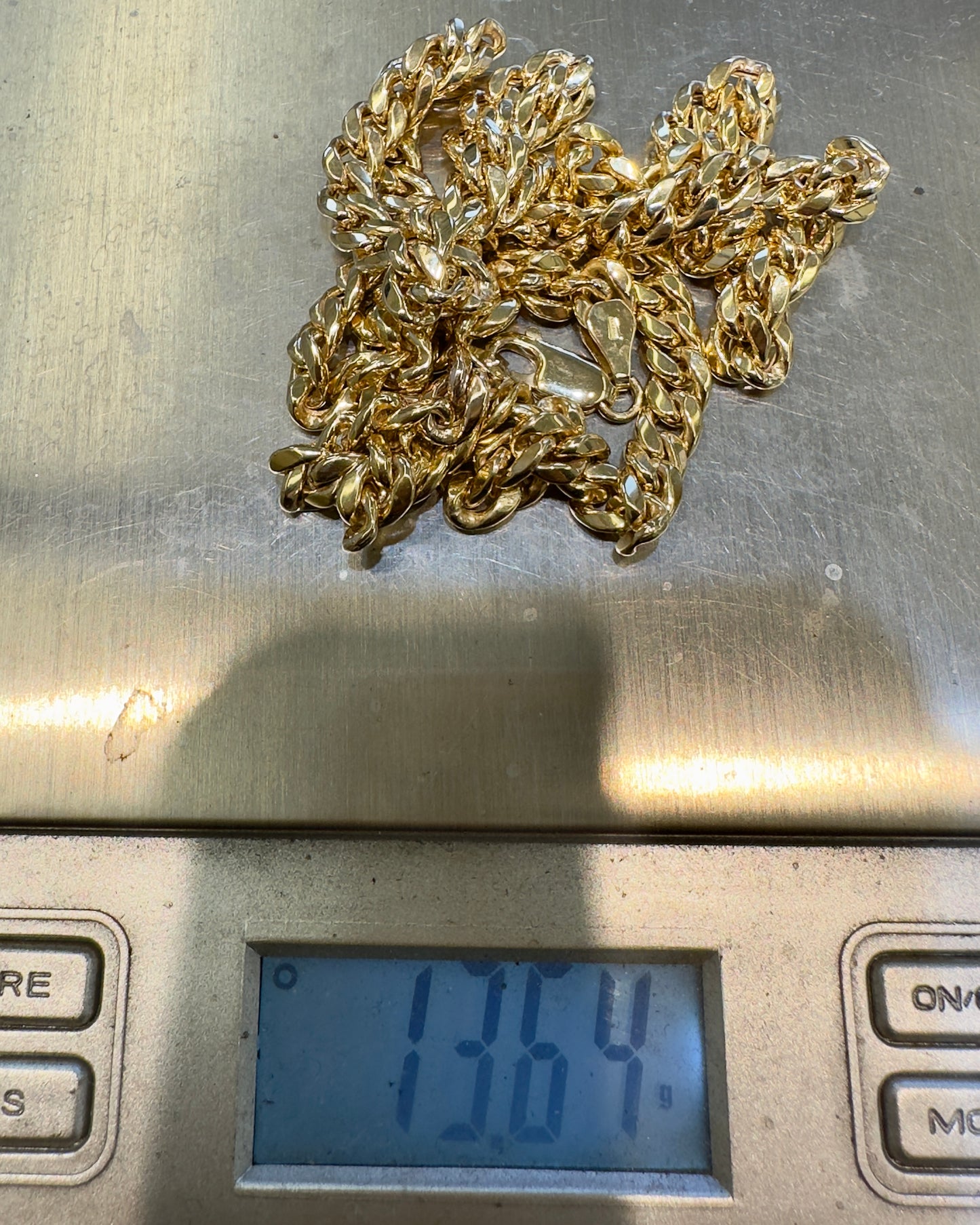 10K Real Gold Miami Cuban Link Necklace — 24" Length, 5 mm Width (13.64 g)
