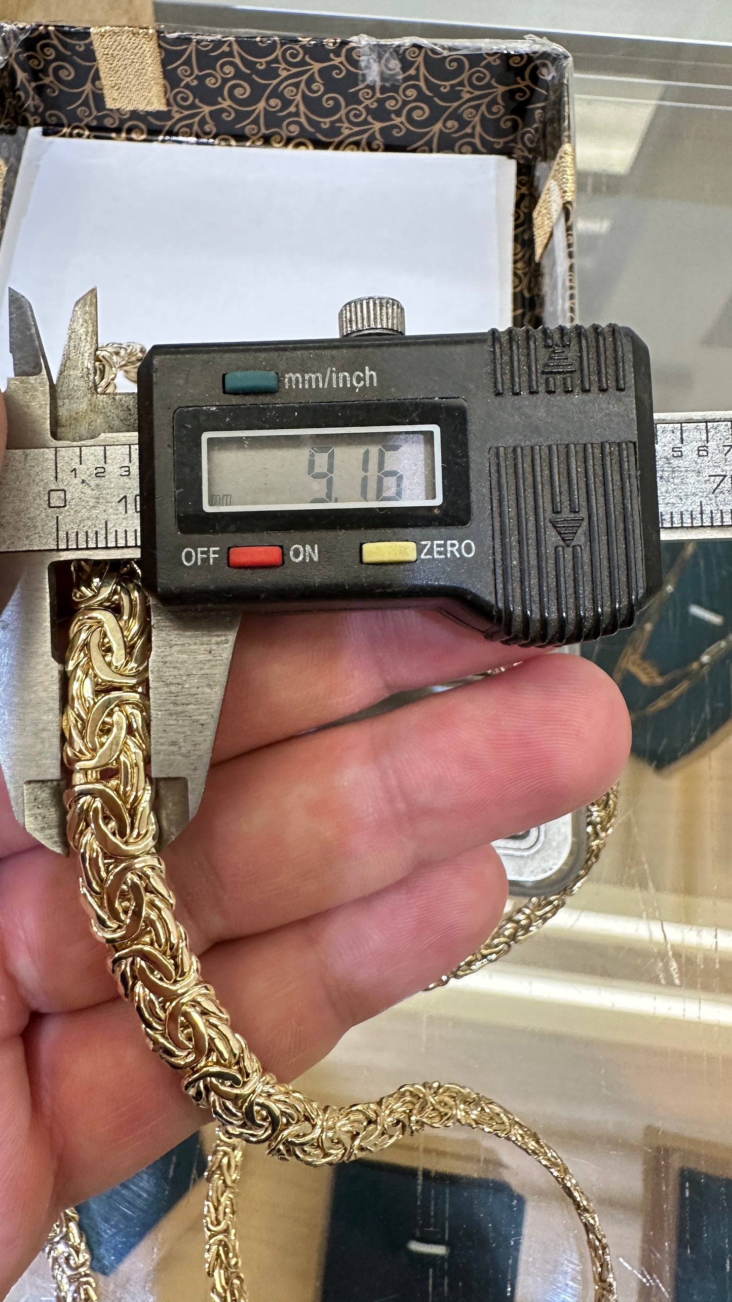 14K Real Gold Tapered Byzantine Link Set — 24" Necklace + 8" Bracelet (20.84g Total)