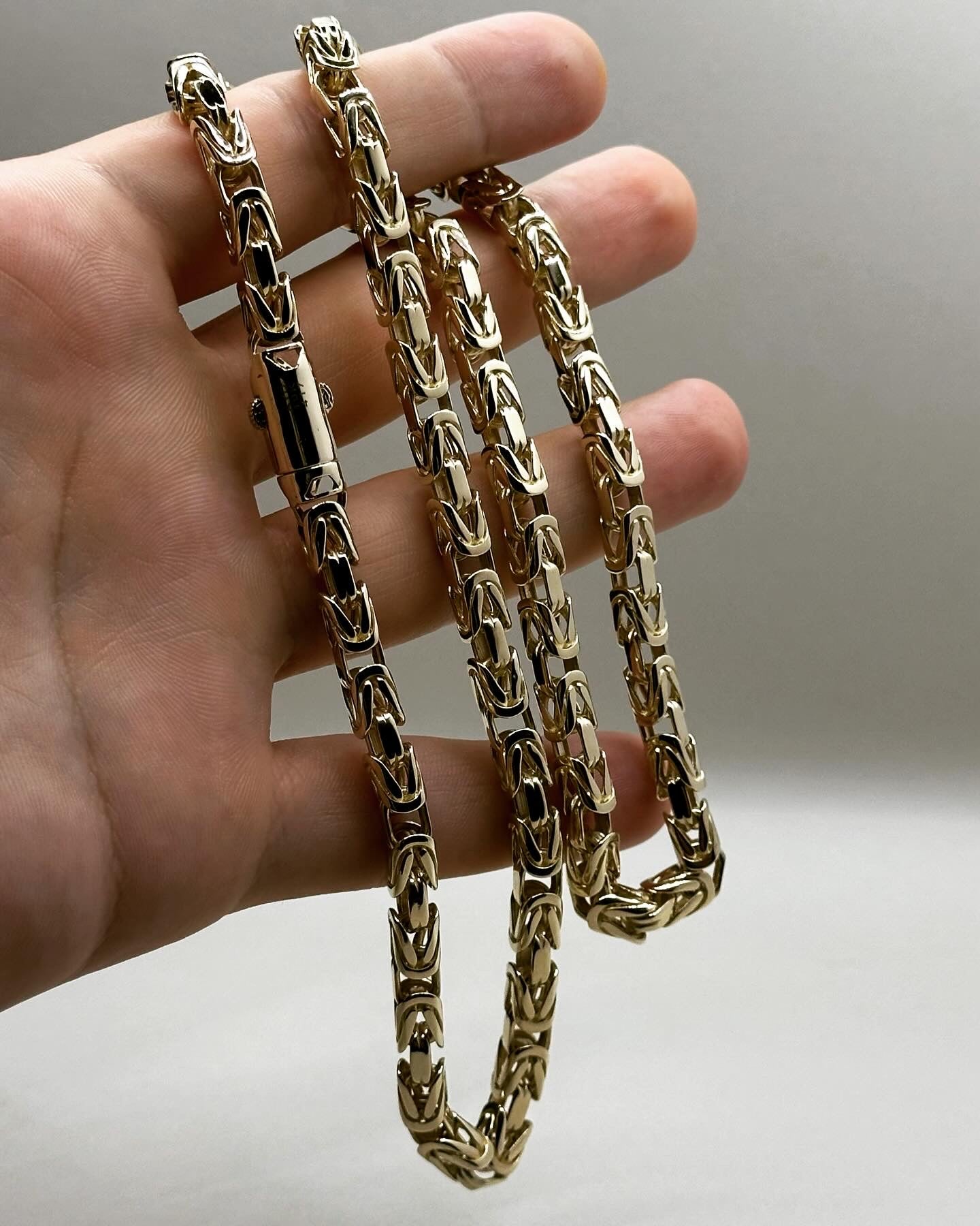 10K Real Gold Byzantine Chain