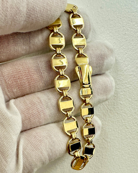 10K Real Gold Bracelet — 9" Length, 10 mm Width (22.13 g)