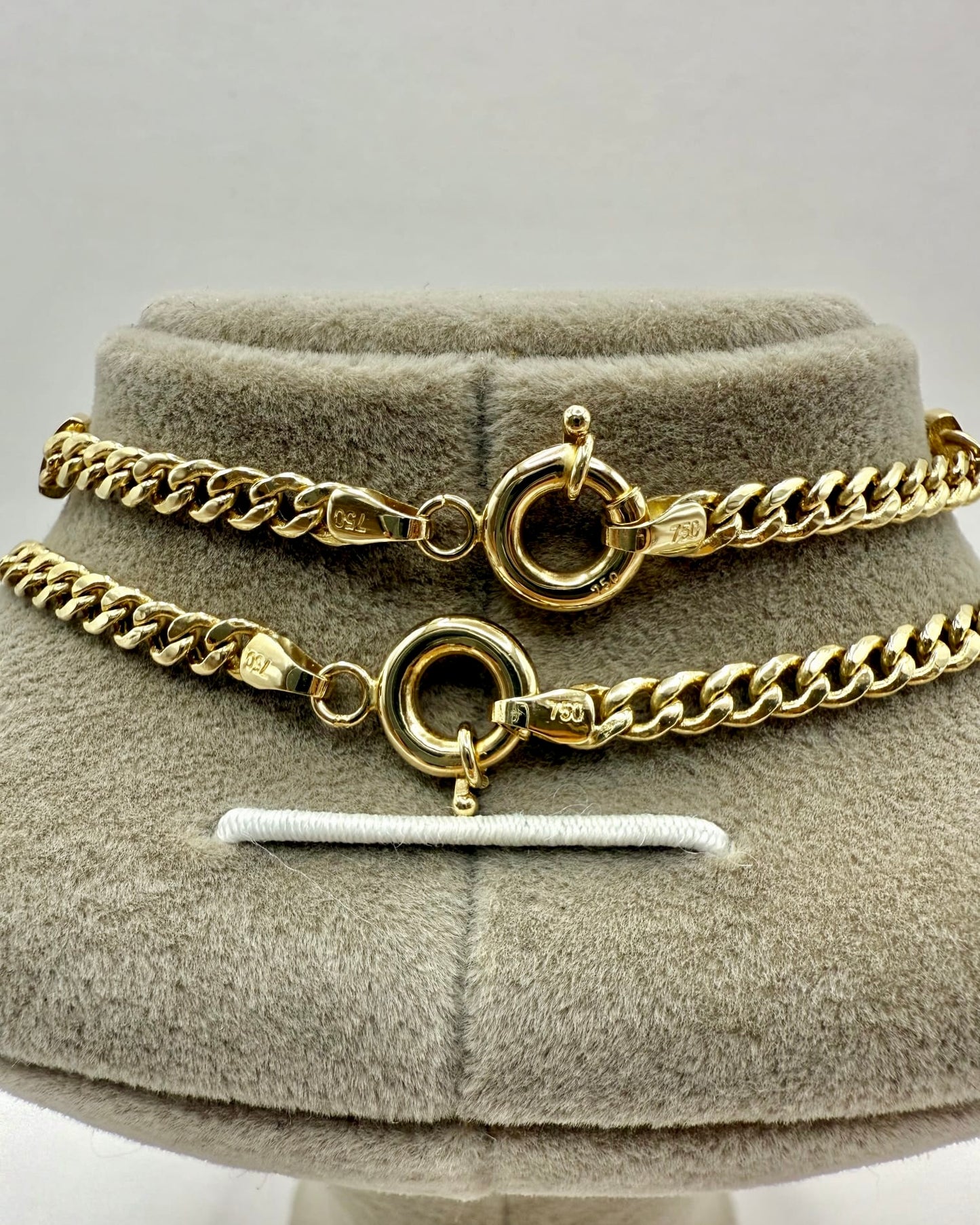 18K Real Gold Byzantine–Cuban Hybrid Set — 24" Necklace + 8" Bracelet (26 g Total)